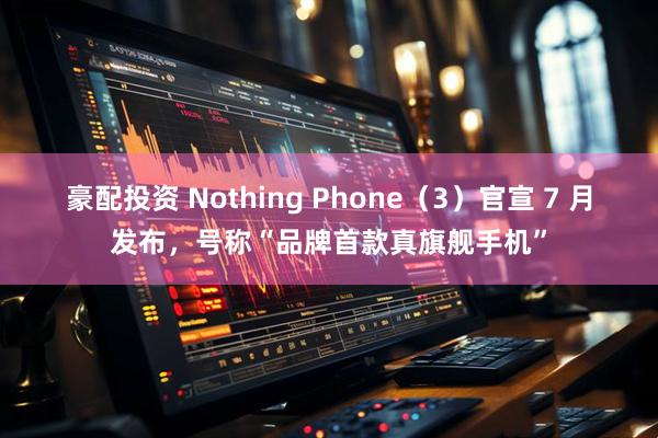 豪配投资 Nothing Phone（3）官宣 7 月发布，号称“品牌首款真旗舰手机”