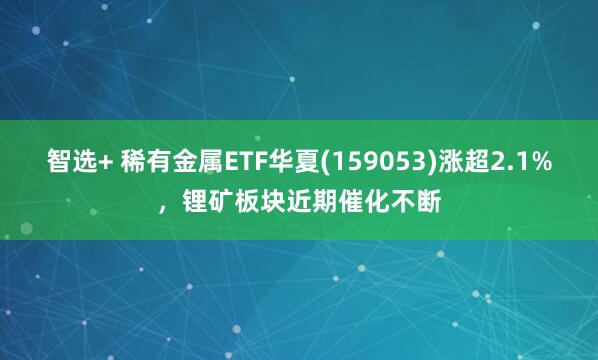 智选+ 稀有金属ETF华夏(159053)涨超2.1%，锂矿板块近期催化不断